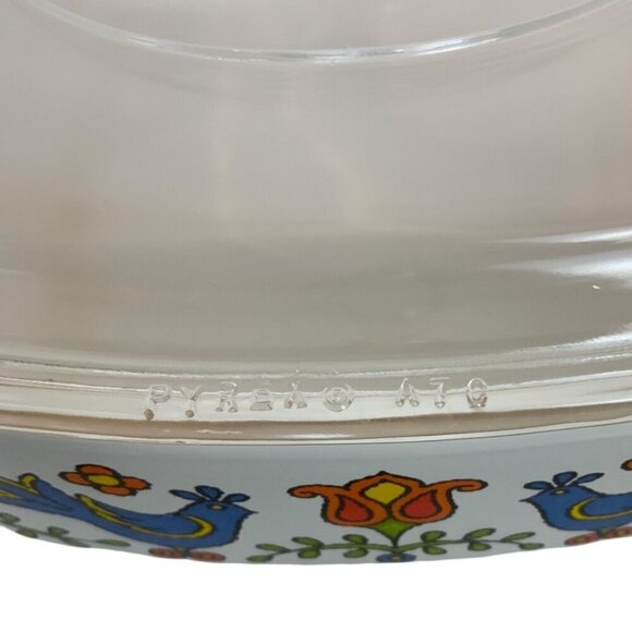 Vintage Corning Ware Country Festival 1 Qt Casserole Dish with Clear Lid 1975 - Picture 9 of 9